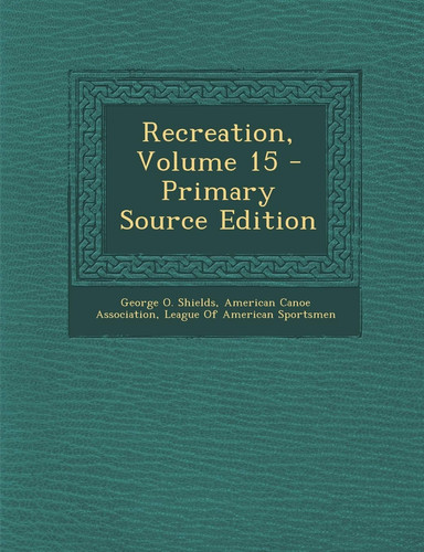 Cover of Recreation, Volume 15 (Turkish Edition)
