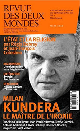 Cover of Revue Des Deux Mondes Mars 2020: Milan Kundera