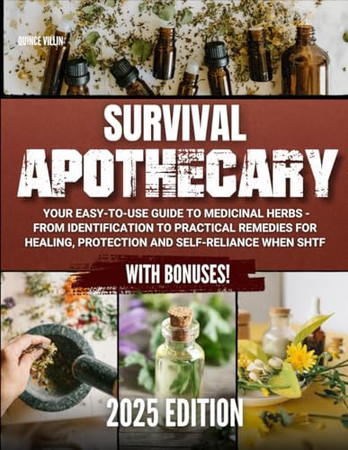Cover of Survival Apothecary 2025: Your Easy-to-Use Guide to Medicinal Herbs - From Identification to Practical Remedies for Healing, Protection and Self-Reliance When SHTF