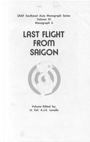 Cover of Last flight from Saigon