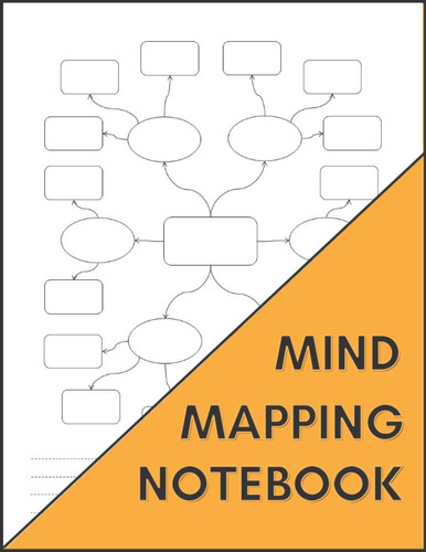 Cover of Mind Mapping Notebook Visual Thinking Workbook | Blank Mind Map Templates for Organizing Thoughts and Ideas | Brainstorming Notebook | Mind Map Book