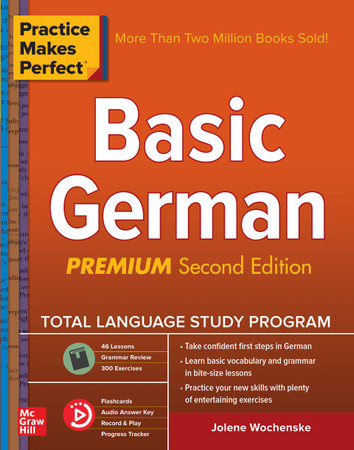 Cover of Practice Makes Perfect: Basic German, Second Edition