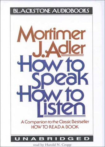 Cover of How to Speak, How to Listen