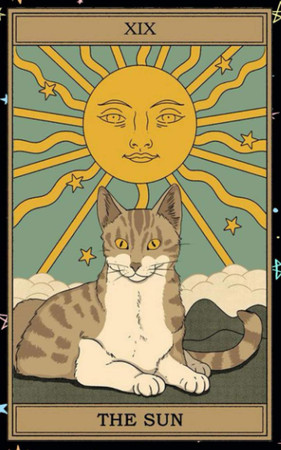 Cover of The Sun: Cat Tarot Card, Divination Journal, Magic Reading Journal, Witchcraft Supplies, Mystic Journal, Fortune Telling Journal, Tarot Journal, Mystical Cat Tarot