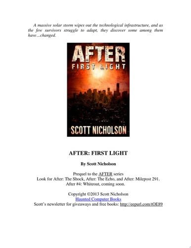 Cover of After: First Light A Free Post-Apocalyptic Thriller Prequel