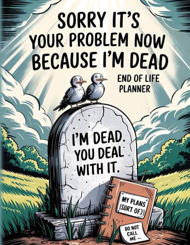Cover of Sorry It's Your Problem Now Because I'm Dead: End Of Life Planner Funny For Seniors. I'm Dead Now What, When I Die & What To Do When I'm Gone Book. My Final Wishes, Death & Estate Planning Organizer.