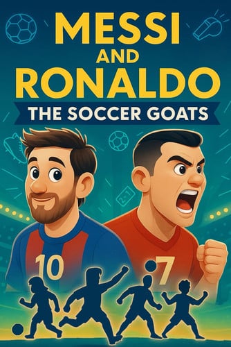 Cover of Messi and Ronaldo: The Soccer GOATs: A Kids' Guide to Skills, Spirit, Dreaming Big, and Becoming a True Athlete