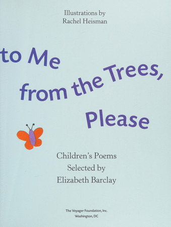 Cover of Sing to Me From the Trees, Please