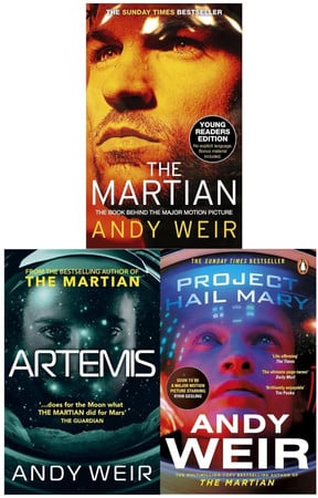 Cover of Andy Weir 3 Books Collection Set – Project Hail Mary, Artemis & The Martian | Sci-Fi Novels