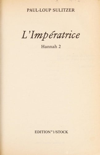 Cover of L' Impératrice
