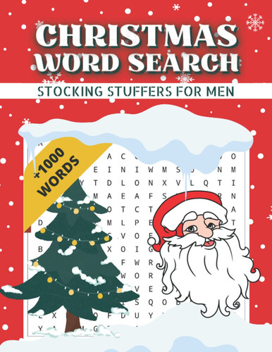 Cover of Stocking Stuffers for Men : Christmas Word Search: Stocking Stuffer Gift Idea for Dad, Grandpa, Husband, Brothers, Fathers, Adults