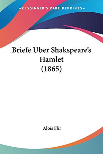 Cover of Briefe Uber Shakspeare's Hamlet (1865) (German Edition)