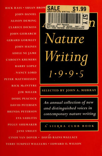 Cover of American Nature Writing, 1995