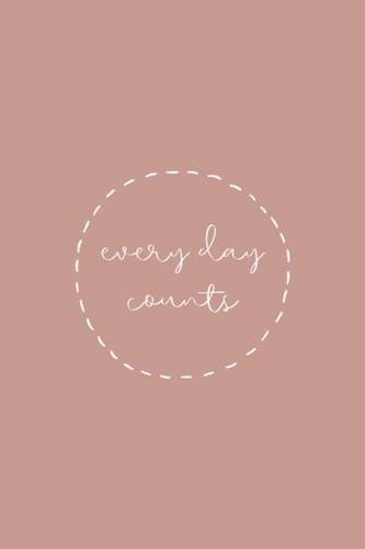 Cover of Every Day Counts (Dirty Pink Background): Undated Yearly Planner / Calendar With Monthly and Weekly Views and Plenty of Room for Notes (monthly Planner, Weekly Planner) - Organized Into the New Year!