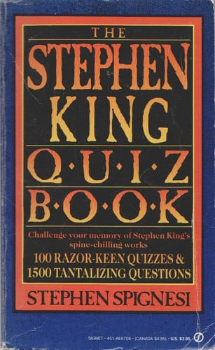 Cover of The Stephen King Quiz Book