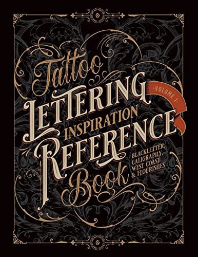 Cover of Tattoo Lettering Inspiration Reference Book