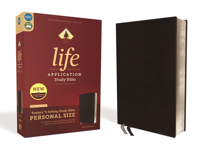 Cover of NIV Life Application Study Bible Personal Size Red Letter Edition [Third Edition, Black]