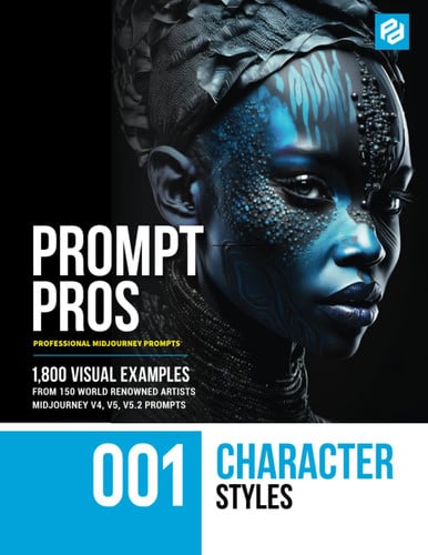Cover of Character Styles: Professional Midjourney Prompts (AI Prompt Pros)