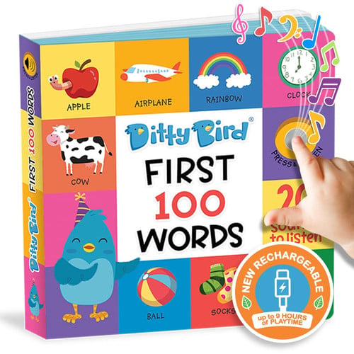 Cover of Ditty Bird | First 100 Words Interactive Sound Book for Toddlers 1- 3 | Speech Therapy | Educational Learning Books for 1 Year Old