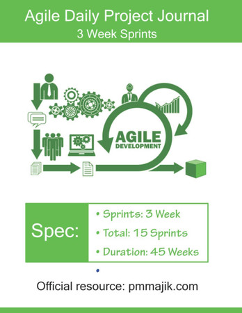 Cover of Agile Daily Project Journal 3 Week Sprints