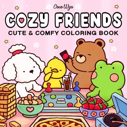 Cover of Cozy Friends - Cute & Comfy Coloring Book