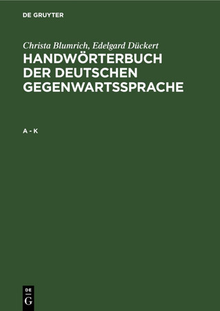 Cover of A - K