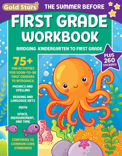 Cover of The Summer Before First Grade Workbook School Bridging Kindergarten to First Grade Ages 6 - 7 75+ Activities, Phonics, Spelling, Reading, Language ... Measurement and Time