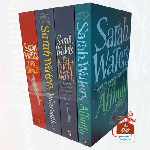 Cover of Sarah Waters 4 Books Collection Set (Affinity, The Night Watch, Fingersmith, The Little Stranger) With Gift Journal