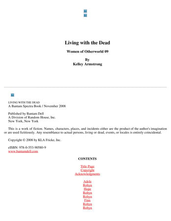 Cover of Living with the Dead (Women of the Otherworld, #9)