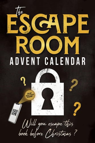Cover of The Escape Room Advent Calendar: Puzzle Book for Adults With 24 Interactive Riddles to Solve While Waiting for Christmas