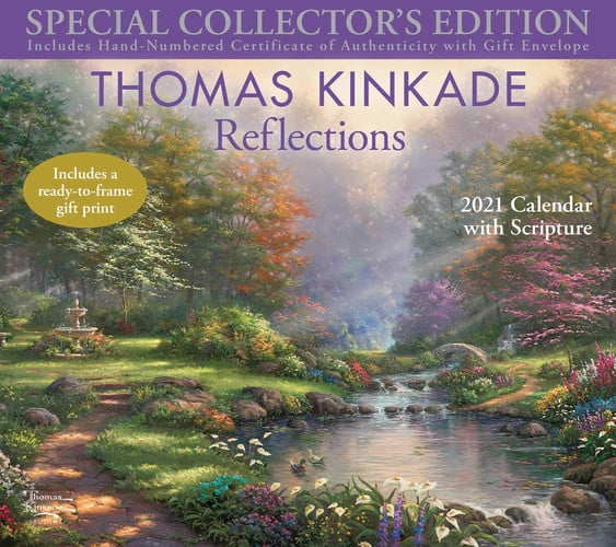 Cover of Thomas Kinkade Special Collector's Edition With Scripture 2021 Deluxe Wall Calen Reflections