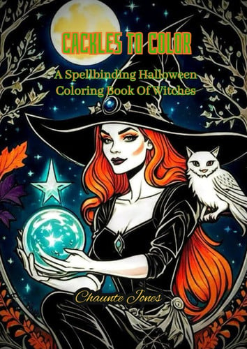 Cover of Cackles To Color: A Spellbinding Halloween Coloring Book Of Witches