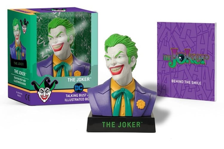 Cover of The Joker Talking Bust and Illustrated Book