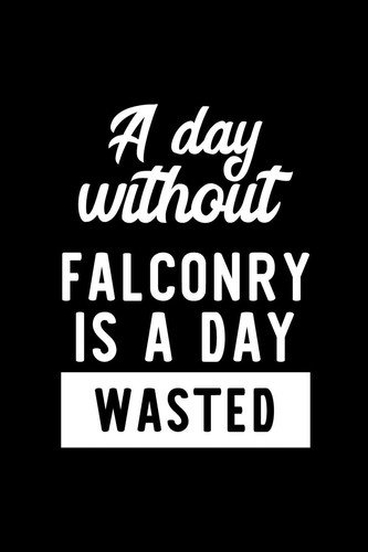 Cover of A Day Without Falconry Is a Day Wasted Notebook for Falconry Lover - Great Christmas & Birthday Gift Idea for Falconry Fan - Falconry Journal - Falconry Fan Diary - 100 Pages 6x9 Inches