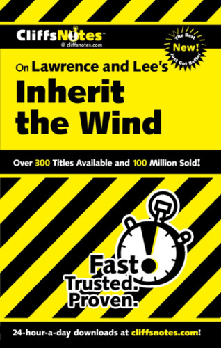 Cover of CliffsNotes Lawrence and Lee's Inherit the Wind