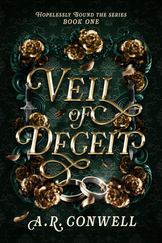 Cover of Veil of Deceit: A Heist Romantasy (Hopelessly Bound)