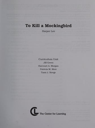 Cover of To Kill a Mockingbird, Harper Lee