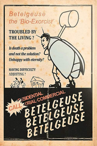 Cover of BETELGEUSE the Bio-Exorcist / PROP / Flyer (old Finish) Troubled by the LIVING? OLD PAGES INTERIOR / LINES NOTEBOOK / DIARY / JOURNAL / HALLOWEEN GIFT !!!