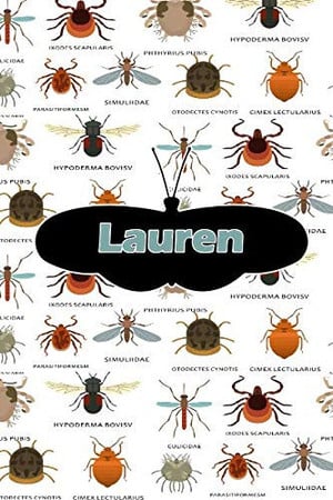 Cover of Lauren Bug Insect Comic Book Notebook Journal Book 120 Pages 6x9