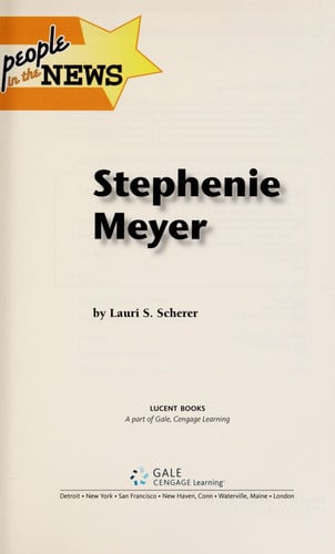Cover of Stephenie Meyer