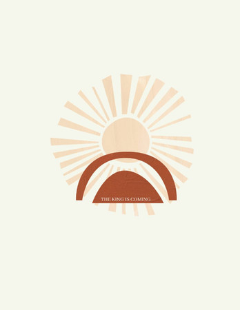 Cover of Minimalistic Modern Daily Reflection Affirmations Journal. Christian Journal. The King Is Coming. Lined Page Journal.