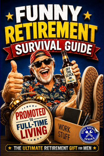 Cover of Funny Retirement Survival Guide: The Ultimate Retirement Gift for the Man Who’s Officially Promoted to Full-Time Living (Still Kicking Series)