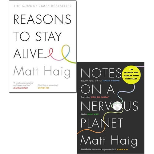 Cover of Matt Haig 2 Books Collection Set (Reasons to Stay Alive and Notes on a Nervous Planet)