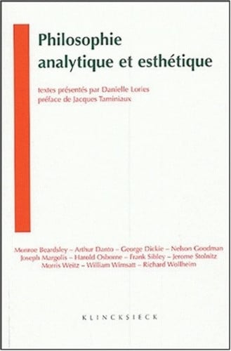 Cover of Philosophie Analytique Et Esthétique