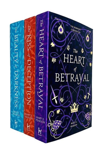 Cover of The Remnant Chronicles Collection 3 Books Set By Mary E Pearson (The Kiss of Deception, The Heart of Betrayal, The Beauty of Darkness)