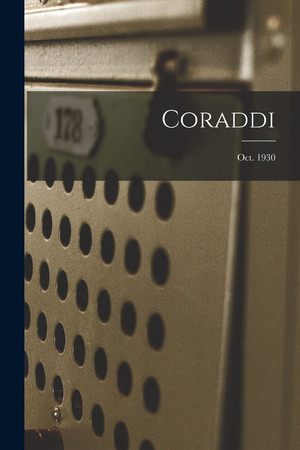 Cover of Coraddi; Oct. 1930