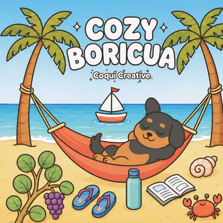 Cover of Cozy Boricua: Libro De Colorear Kawaii Inspirado En Puerto Rico | A Kawaii Coloring Book Inspired by Puerto Rico (Spanish Edition)
