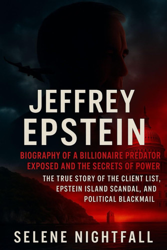 Cover of JEFFREY EPSTEIN: Biography of a Billionaire Predator Exposed and the Secrets of Power: The True Story of the Client List, Epstein Island Scandal, and Political Blackmail