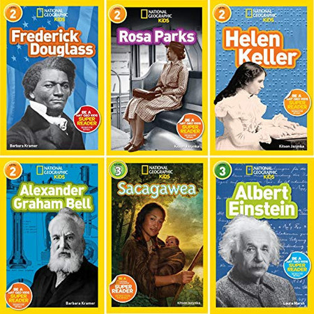 Cover of National Geographic Kids Reader Set : Rosa Parks, Albert Einstein, Helen Keller, Sacagawea, Alexander Graham Bell, Albert Einstein, Frederick Douglass