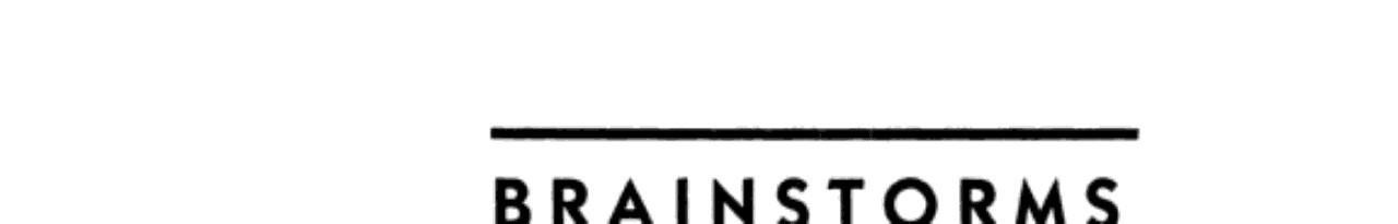 Cover of Brainstorms